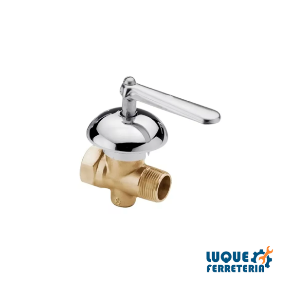 Llave de paso con campana de 1/2" para gas