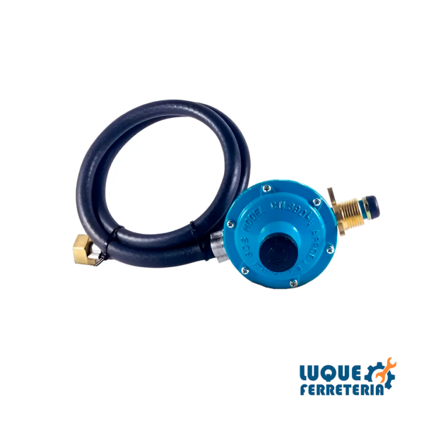 Regulador gas envasado 10-15Kg con manguera 1.5 metros